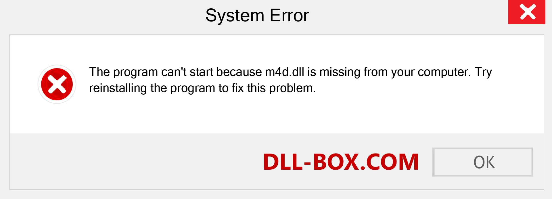  m4d.dll file is missing?. Download for Windows 7, 8, 10 - Fix  m4d dll Missing Error on Windows, photos, images